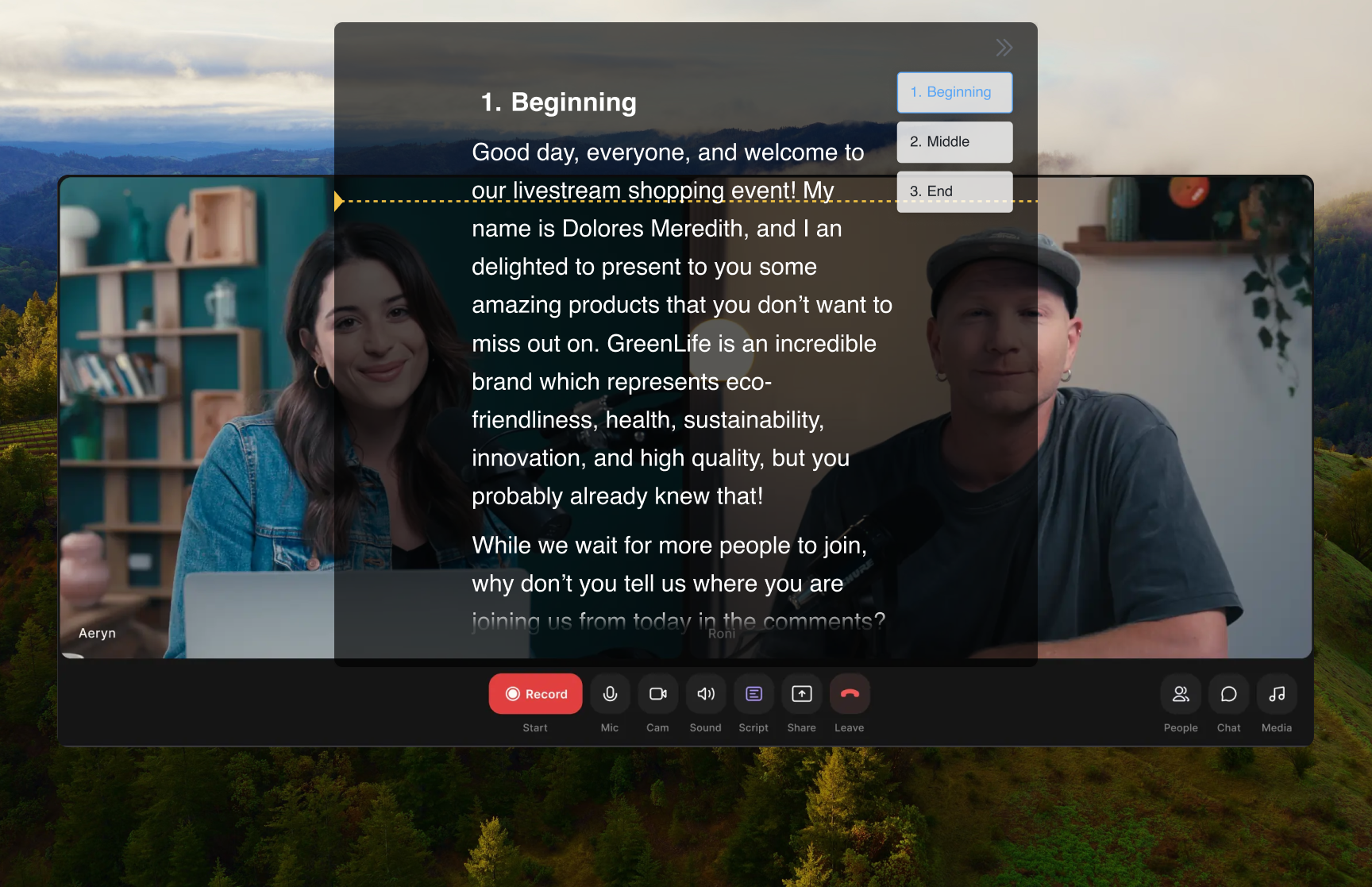 FlowPrompter used as a private teleprompter for recording YouTube videos