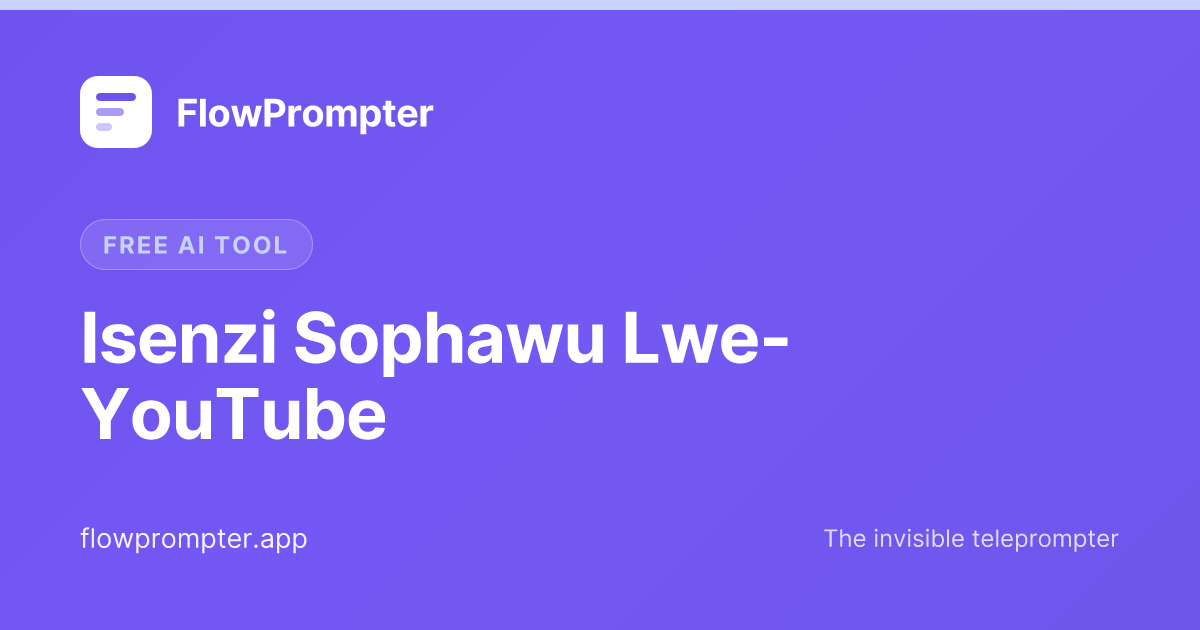 Isenzi Sophawu Lwe-YouTube Mahhala - Ophawu Olusebenza Nge-AI Lwe-SEO ...