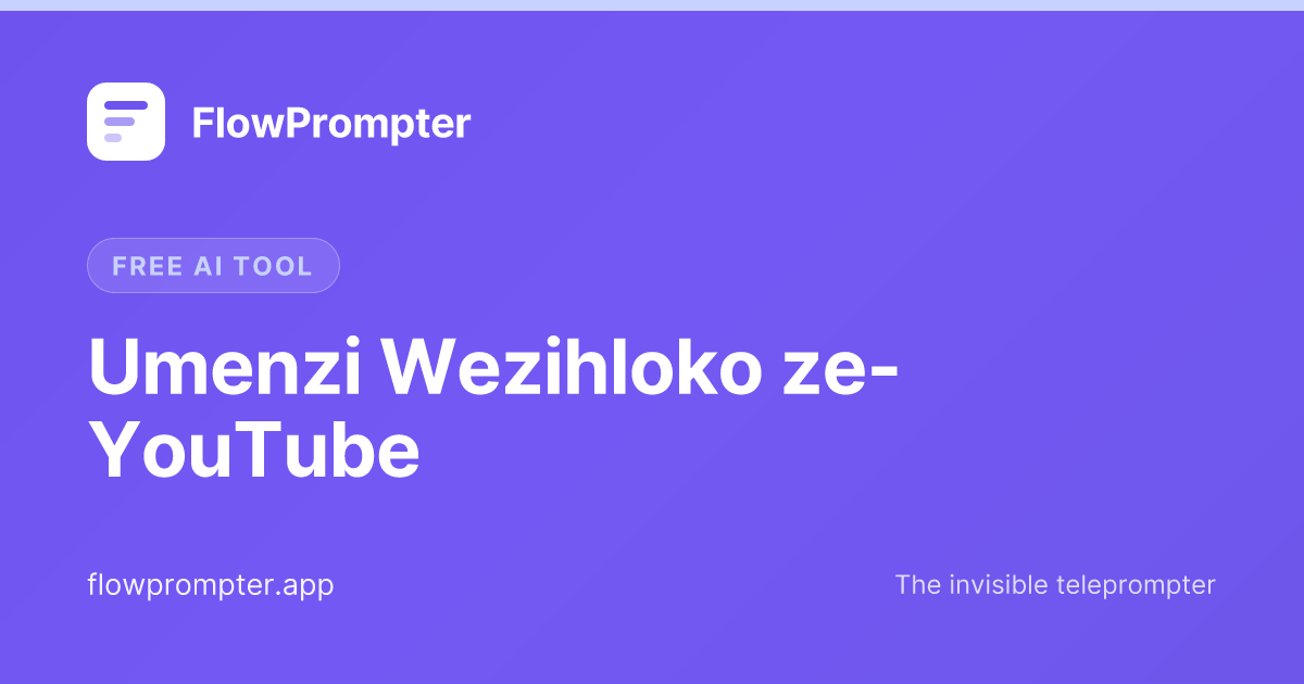 Umenzi Wezihloko ze-YouTube Simahla - Izihloko Ezifanele Ukucofwa ze-AI