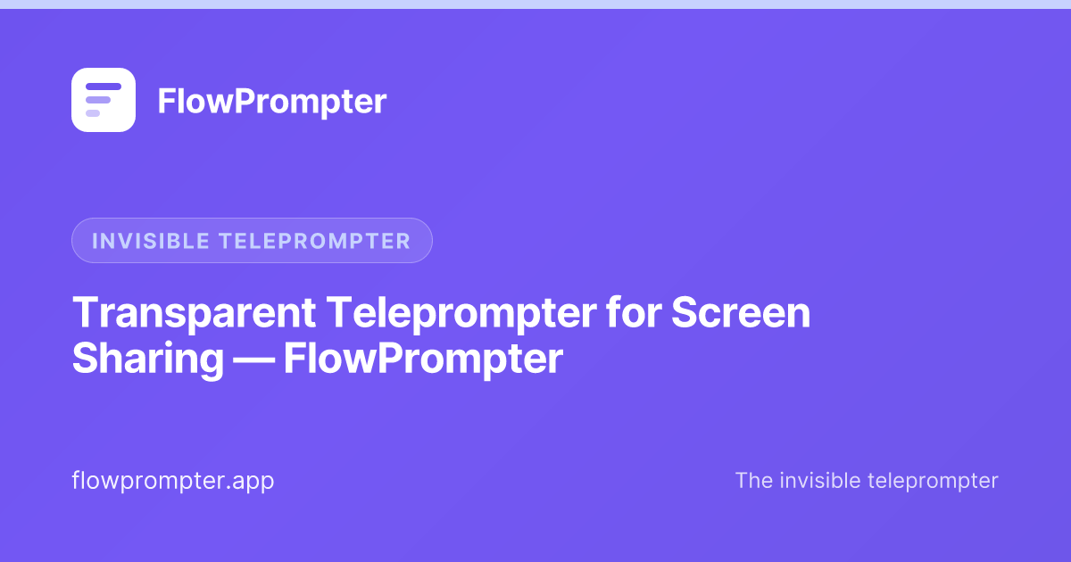 FlowPrompter screenshot 1